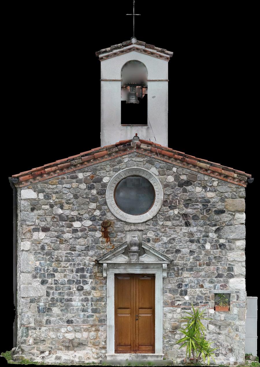 Modello 3D fotorealistico di una chiesa storica realizzato con rilievo drone